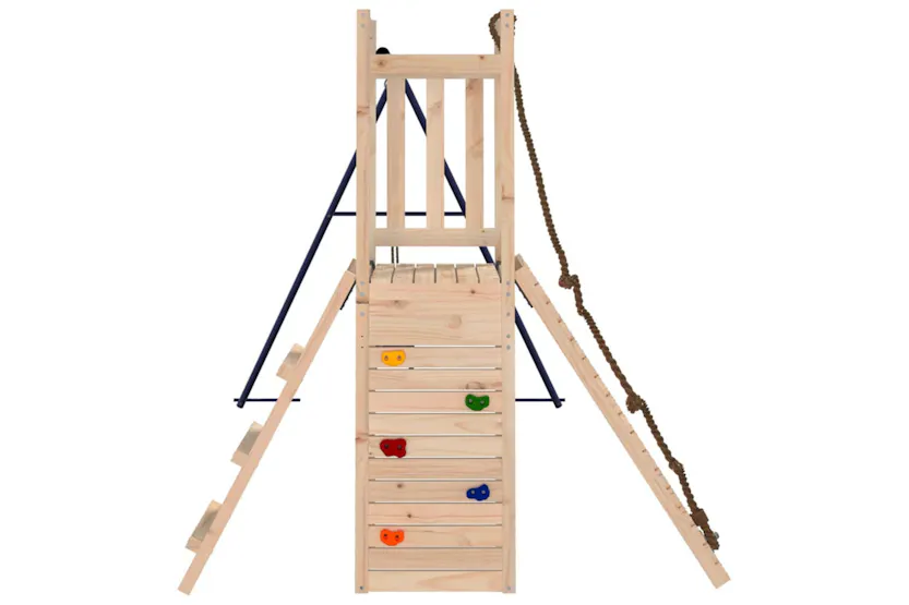 vidaXL 3155921 Playhouse With Swings Climbing Wall Solid Wood Pine vidaXL 3155921 Playhouse With Swings Climbing Wall Solid Wood Pine