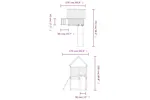 vidaXL 3155933 Playhouse With Slide Ladder Solid Wood Pine vidaXL 3155933 Playhouse With Slide Ladder Solid Wood Pine