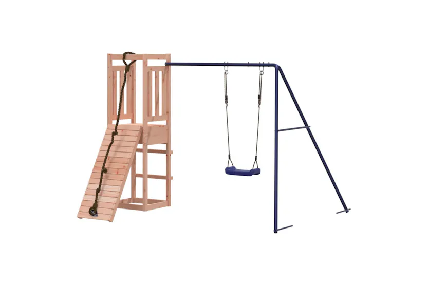 vidaXL 3155949 Playhouse With Climbing Wall Swing Solid Wood Douglas vidaXL 3155949 Playhouse With Climbing Wall Swing Solid Wood Douglas