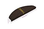 vidaXL 149711 Self-adhesive Stair Mats 10pcs Dark Brown 65x21x4cm Needle Punch vidaXL 149711 Self-adhesive Stair Mats 10pcs Dark Brown 65x21x4cm Needle Punch