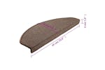 vidaXL 133888 Carpet Stair Treads 15 Pcs Coffee Brown 65x24x4cm vidaXL 133888 Carpet Stair Treads 15 Pcs Coffee Brown 65x24x4cm