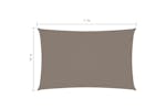 vidaXL 135438 Sunshade Sail Oxford Fabric Rectangular 4x7 M Taupe vidaXL 135438 Sunshade Sail Oxford Fabric Rectangular 4x7 M Taupe