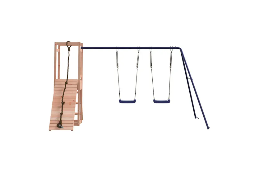 vidaXL 3155922 Playhouse With Swings Climbing Wall Solid Wood Douglas vidaXL 3155922 Playhouse With Swings Climbing Wall Solid Wood Douglas