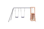 vidaXL 3155922 Playhouse With Swings Climbing Wall Solid Wood Douglas vidaXL 3155922 Playhouse With Swings Climbing Wall Solid Wood Douglas