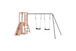 vidaXL 3155922 Playhouse With Swings Climbing Wall Solid Wood Douglas vidaXL 3155922 Playhouse With Swings Climbing Wall Solid Wood Douglas