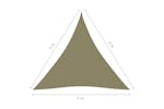 vidaXL 135170 Sunshade Sail Oxford Fabric Triangular 3x3x3 M Beige vidaXL 135170 Sunshade Sail Oxford Fabric Triangular 3x3x3 M Beige