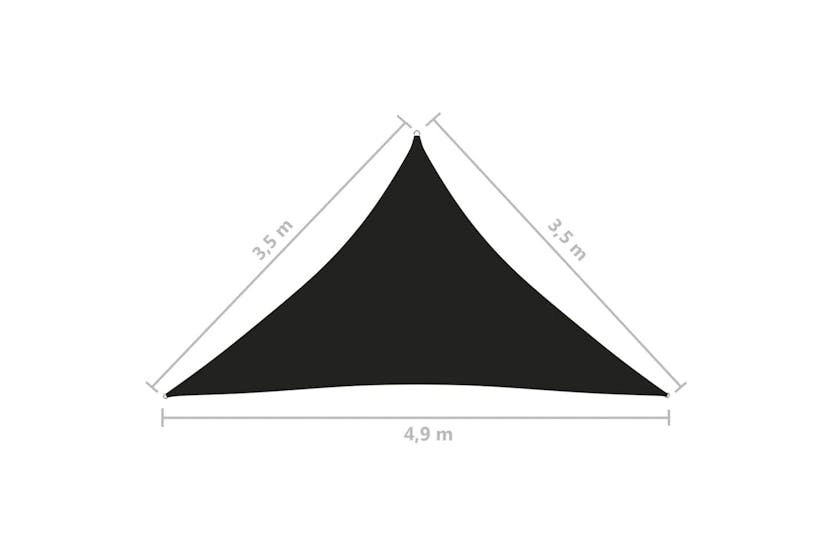 vidaXL 135780 Sunshade Sail Oxford Fabric Triangular 3.5x3.5x4.9 M Black vidaXL 135780 Sunshade Sail Oxford Fabric Triangular 3.5x3.5x4.9 M Black