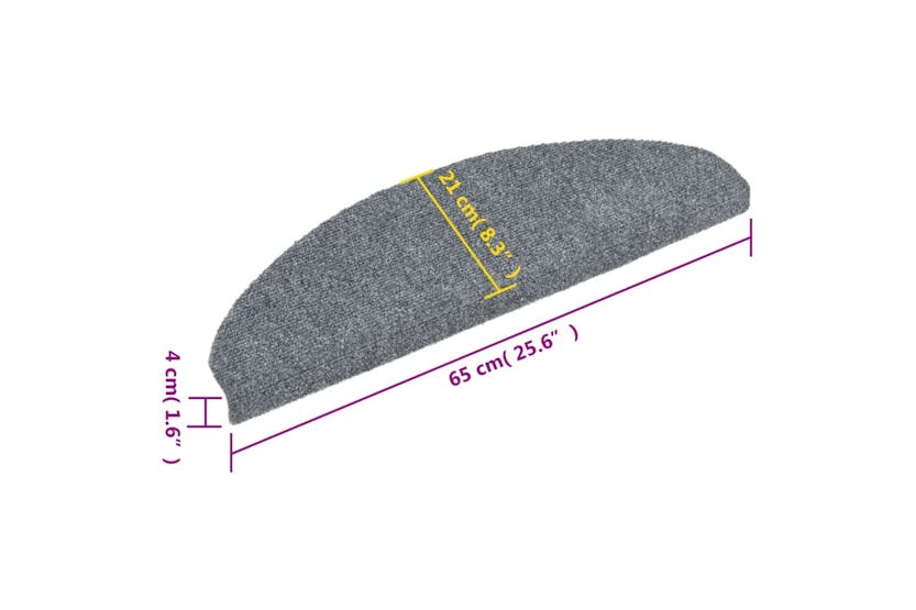 vidaXL 149705 Self-adhesive Stair Mats 10 Pcs Light Grey 65x21x4cm Needle Punch vidaXL 149705 Self-adhesive Stair Mats 10 Pcs Light Grey 65x21x4cm Needle Punch