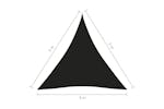 vidaXL 135785 Sunshade Sail Oxford Fabric Triangular 5x5x5 M Black vidaXL 135785 Sunshade Sail Oxford Fabric Triangular 5x5x5 M Black