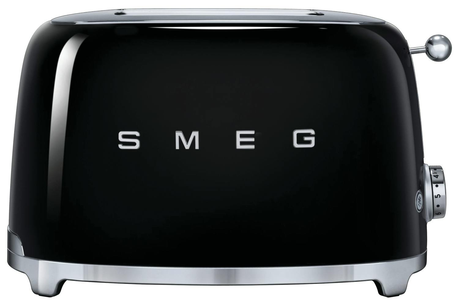 Smeg 50's Retro Style Aesthetic 2 Slice Toaster | TSF01BLUK | Black