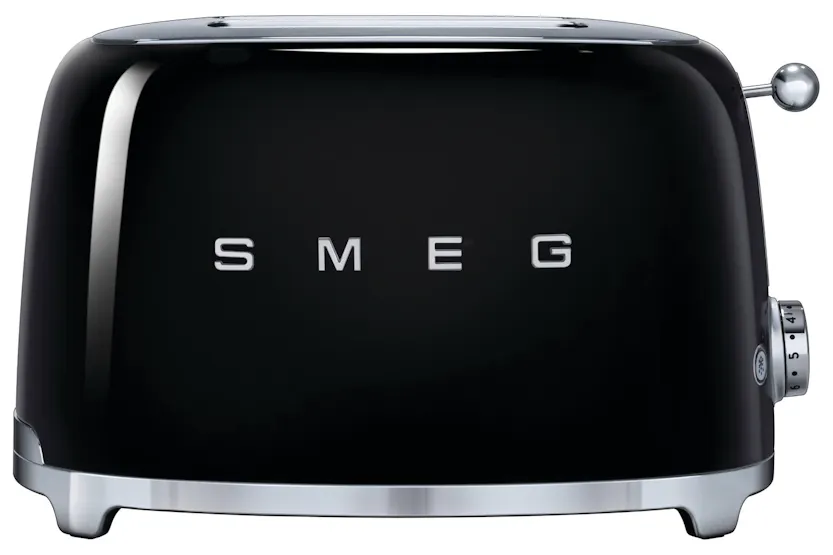 Smeg 50's Retro Style Aesthetic 2 Slice Toaster | TSF01BLUK | Black Smeg 50's Retro Style Aesthetic 2 Slice Toaster | TSF01BLUK | Black