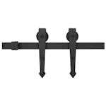 vidaXL 142827 Sliding Door Hardware Kit 183cm Steel Black vidaXL 142827 Sliding Door Hardware Kit 183cm Steel Black