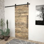 vidaXL 142827 Sliding Door Hardware Kit 183cm Steel Black vidaXL 142827 Sliding Door Hardware Kit 183cm Steel Black