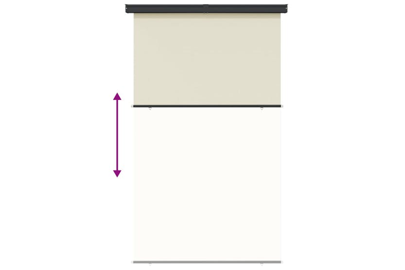 vidaXL Balcony Side Awning 175x250cm Cream vidaXL Balcony Side Awning 175x250cm Cream