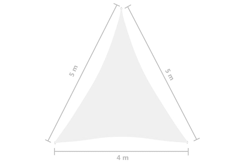 vidaXL 135289 Sunshade Sail Oxford Fabric Triangular 4x5x5 M White vidaXL 135289 Sunshade Sail Oxford Fabric Triangular 4x5x5 M White