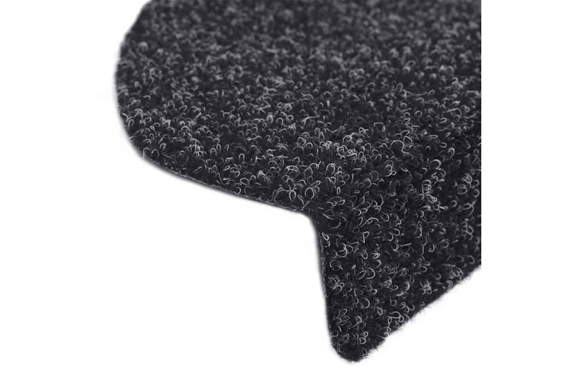 vidaXL 132692 15 Pcs Self-adhesive Stair Mats Needle Punch 56x17x3cm Black vidaXL 132692 15 Pcs Self-adhesive Stair Mats Needle Punch 56x17x3cm Black