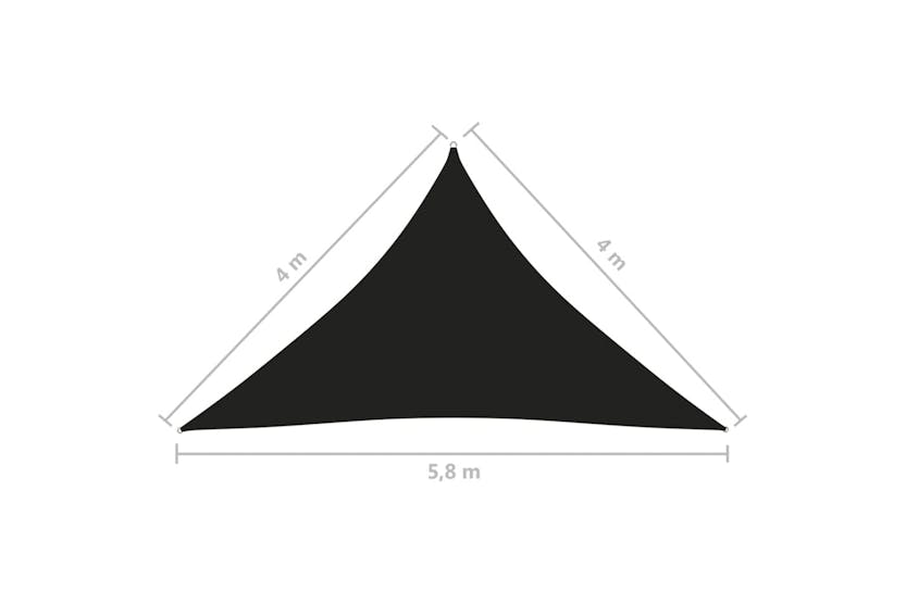 vidaXL 135782 Sunshade Sail Oxford Fabric Triangular 4x4x5.8 M Black vidaXL 135782 Sunshade Sail Oxford Fabric Triangular 4x4x5.8 M Black