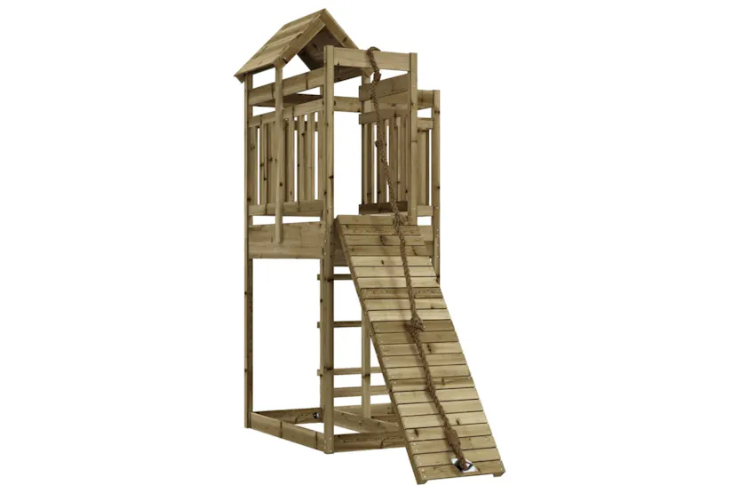 vidaXL 3156876 Playhouse With Climbing Wall Impregnated Wood Pine vidaXL 3156876 Playhouse With Climbing Wall Impregnated Wood Pine