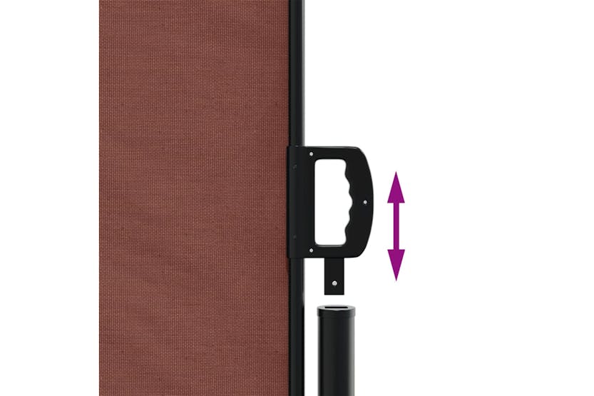 vidaXL 318057 Retractable Side Awning Brown 117x1200cm vidaXL 318057 Retractable Side Awning Brown 117x1200cm