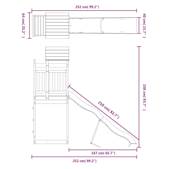 Vidaxl 3156939 Outdoor Playset Impregnated Wood Pine Vidaxl 3156939 Outdoor Playset Impregnated Wood Pine