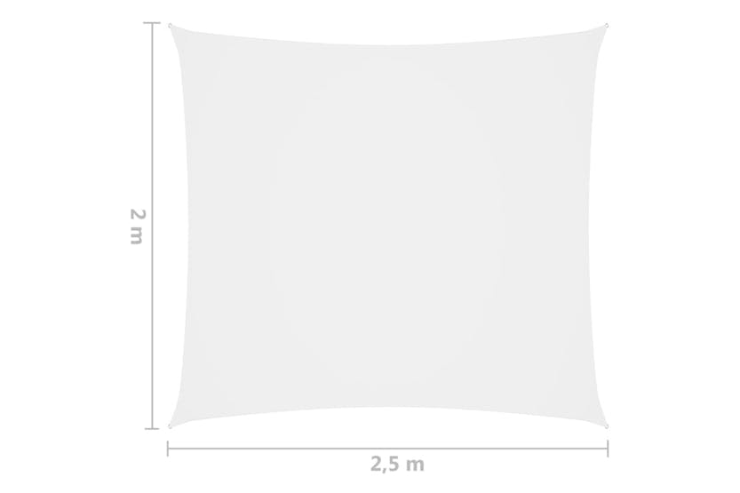 vidaXL 135254 Sunshade Sail Oxford Fabric Rectangular 2x2.5 M White vidaXL 135254 Sunshade Sail Oxford Fabric Rectangular 2x2.5 M White