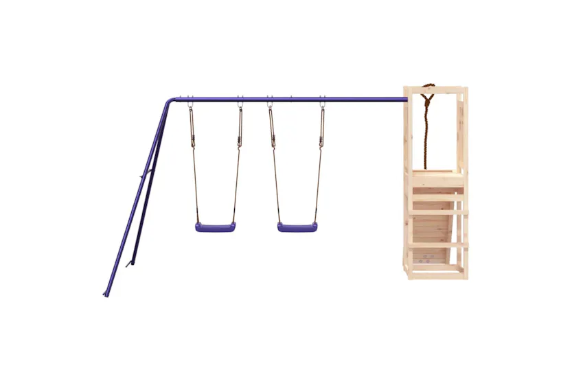 vidaXL 3155951 Playhouse With Climbing Wall Swings Solid Wood Pine vidaXL 3155951 Playhouse With Climbing Wall Swings Solid Wood Pine