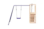 vidaXL 3155948 Playhouse With Climbing Wall Swing Solid Wood Pine vidaXL 3155948 Playhouse With Climbing Wall Swing Solid Wood Pine