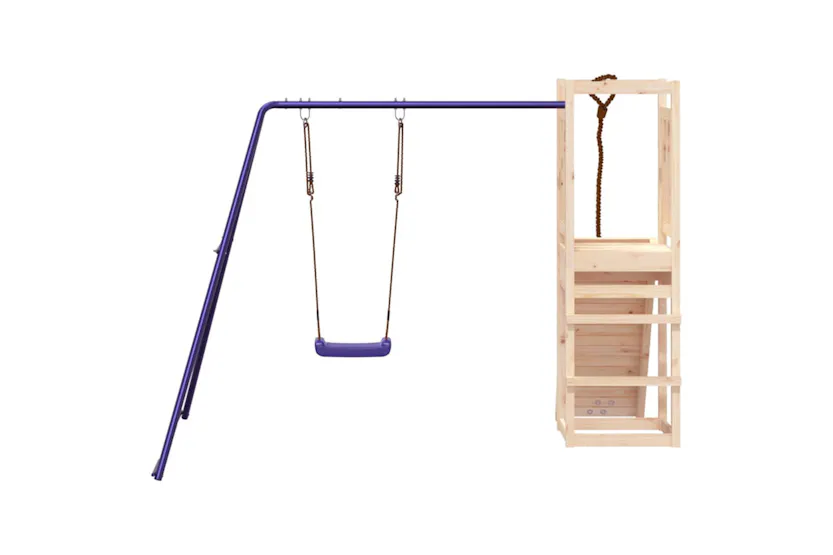 vidaXL 3155948 Playhouse With Climbing Wall Swing Solid Wood Pine vidaXL 3155948 Playhouse With Climbing Wall Swing Solid Wood Pine