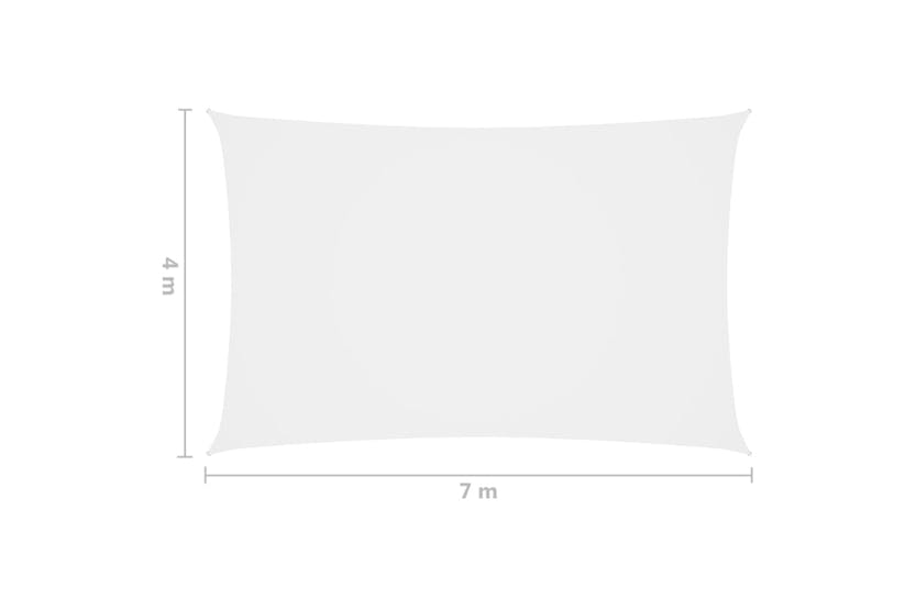 vidaXL 135273 Sunshade Sail Oxford Fabric Rectangular 4x7 M White vidaXL 135273 Sunshade Sail Oxford Fabric Rectangular 4x7 M White