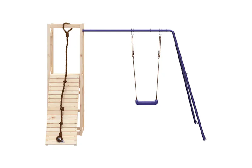 vidaXL 3155948 Playhouse With Climbing Wall Swing Solid Wood Pine vidaXL 3155948 Playhouse With Climbing Wall Swing Solid Wood Pine