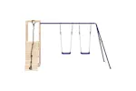 vidaXL 3155951 Playhouse With Climbing Wall Swings Solid Wood Pine vidaXL 3155951 Playhouse With Climbing Wall Swings Solid Wood Pine