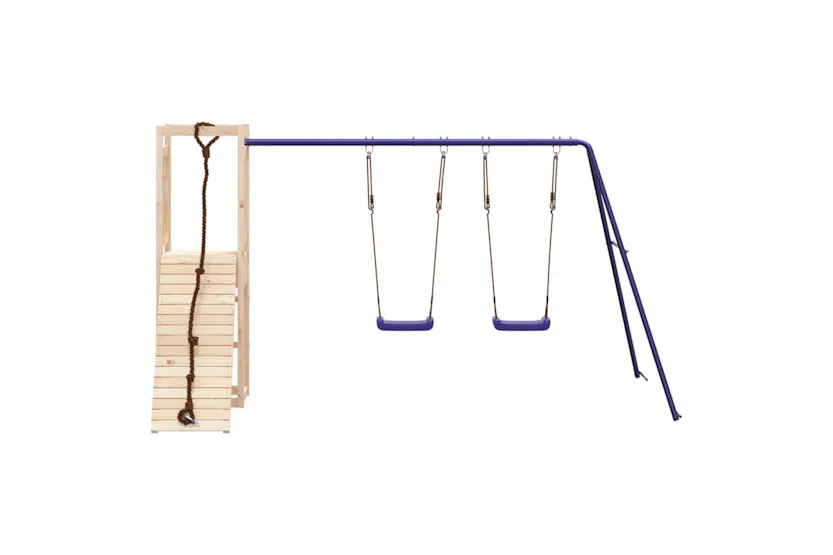 vidaXL 3155951 Playhouse With Climbing Wall Swings Solid Wood Pine vidaXL 3155951 Playhouse With Climbing Wall Swings Solid Wood Pine