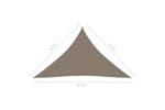 vidaXL 135450 Sunshade Sail Oxford Fabric Triangular 3.5x3.5x4.9 M Taupe vidaXL 135450 Sunshade Sail Oxford Fabric Triangular 3.5x3.5x4.9 M Taupe