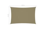 vidaXL 135153 Sunshade Sail Oxford Fabric Rectangular 2.5x4.5 M Beige vidaXL 135153 Sunshade Sail Oxford Fabric Rectangular 2.5x4.5 M Beige