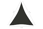 vidaXL 135119 Sunshade Sail Oxford Fabric Triangular 3x4x4 M Anthracite vidaXL 135119 Sunshade Sail Oxford Fabric Triangular 3x4x4 M Anthracite