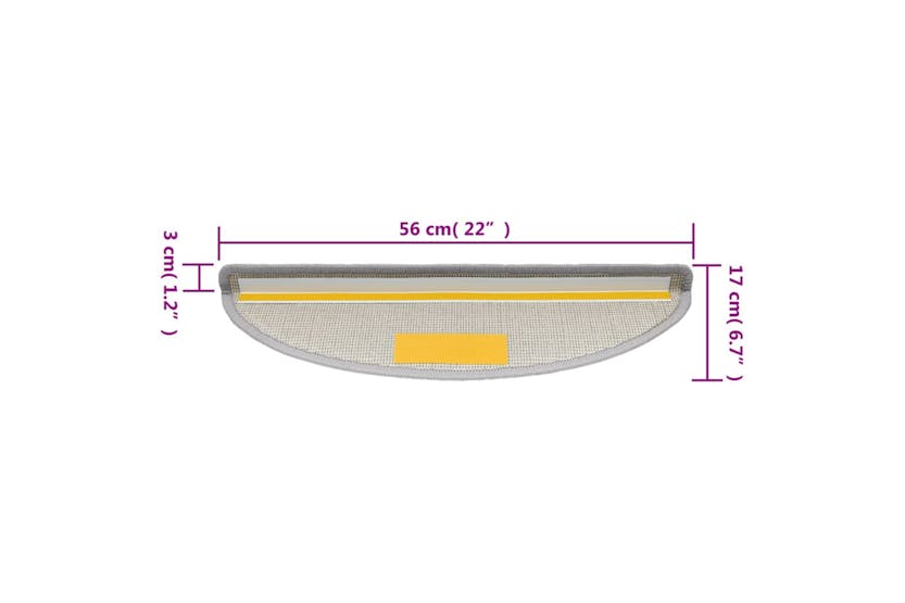 vidaXL 133879 Carpet Stair Treads 15 Pcs Light Grey 56x17x3cm vidaXL 133879 Carpet Stair Treads 15 Pcs Light Grey 56x17x3cm