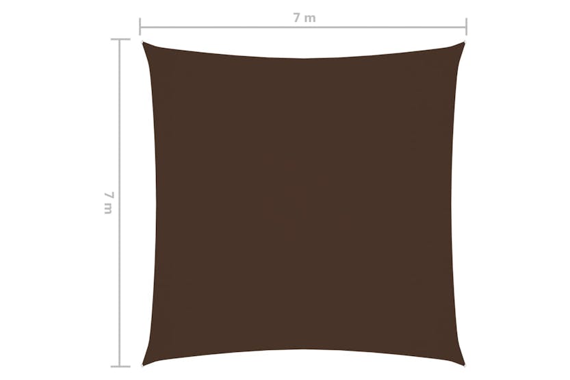 vidaXL 135803 Sunshade Sail Oxford Fabric Square 7x7 M Brown vidaXL 135803 Sunshade Sail Oxford Fabric Square 7x7 M Brown