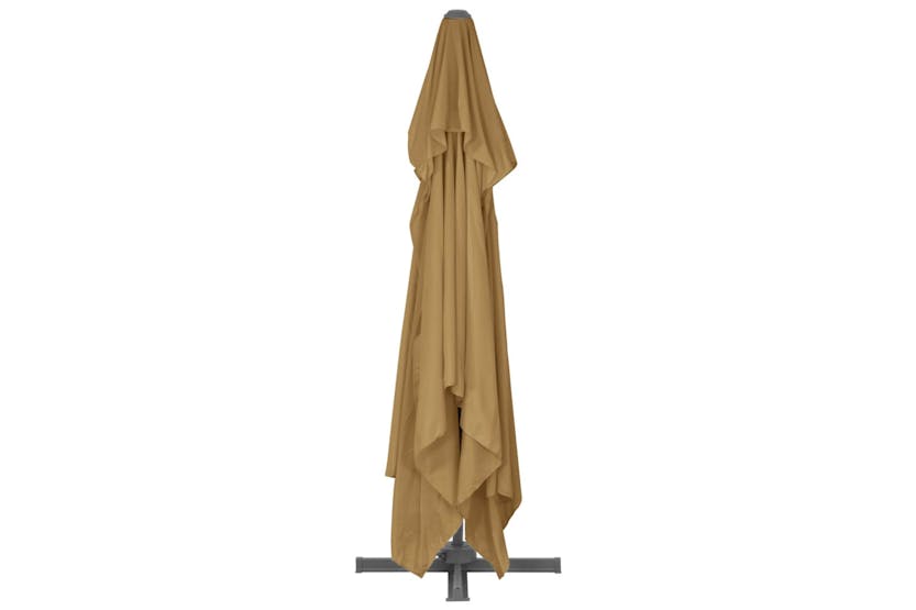 vidaXL 44639 Cantilever Umbrella With Aluminium Pole 400x300cm Taupe vidaXL 44639 Cantilever Umbrella With Aluminium Pole 400x300cm Taupe