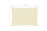 vidaXL 135211 Sunshade Sail Oxford Fabric Rectangular 3x4.5 M Cream vidaXL 135211 Sunshade Sail Oxford Fabric Rectangular 3x4.5 M Cream