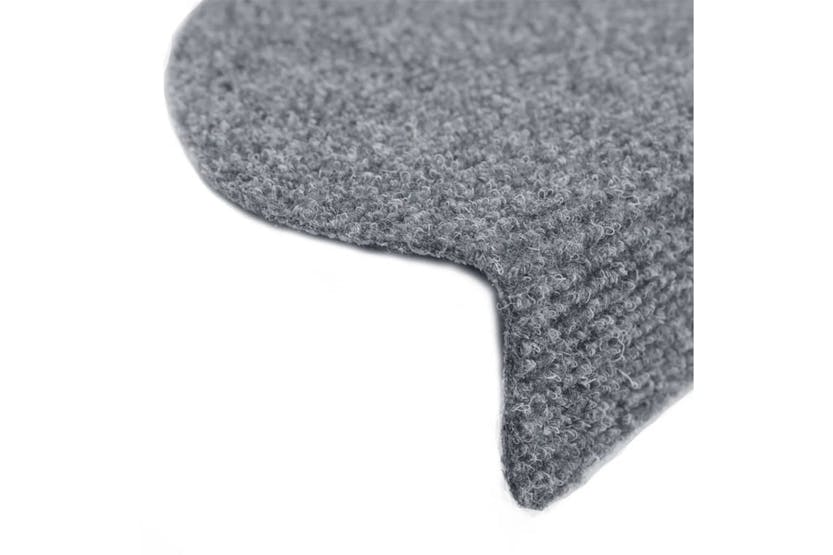 vidaXL 132699 15 Self-adhesive Stair Mats Needle Punch 65x21x4cm Light Grey vidaXL 132699 15 Self-adhesive Stair Mats Needle Punch 65x21x4cm Light Grey