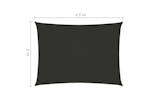vidaXL 135101 Sunshade Sail Oxford Fabric Rectangular 3x4.5 M Anthracite vidaXL 135101 Sunshade Sail Oxford Fabric Rectangular 3x4.5 M Anthracite
