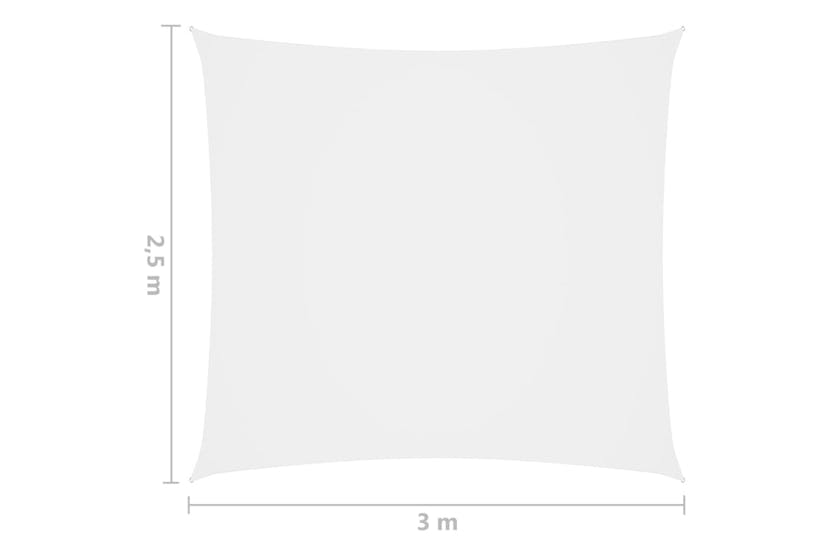 vidaXL 135260 Sunshade Sail Oxford Fabric Rectangular 2.5x3 M White vidaXL 135260 Sunshade Sail Oxford Fabric Rectangular 2.5x3 M White