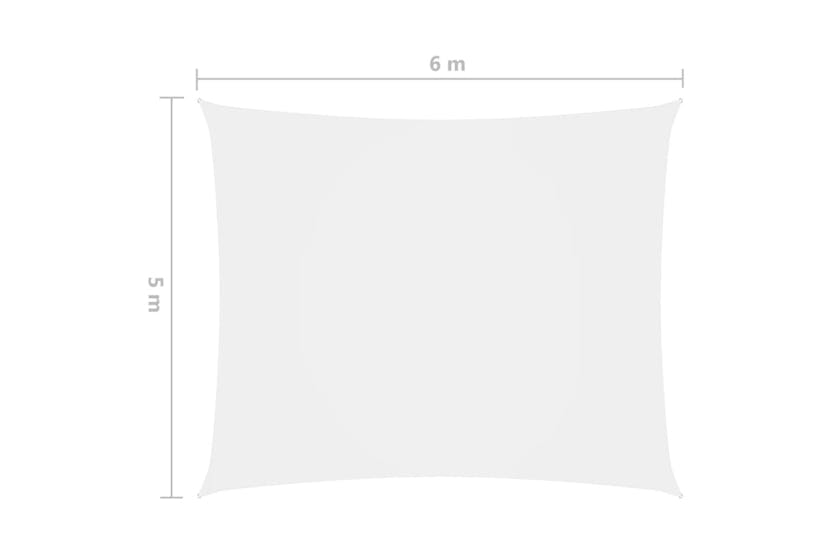 vidaXL 135274 Sunshade Sail Oxford Fabric Rectangular 5x6 M White vidaXL 135274 Sunshade Sail Oxford Fabric Rectangular 5x6 M White