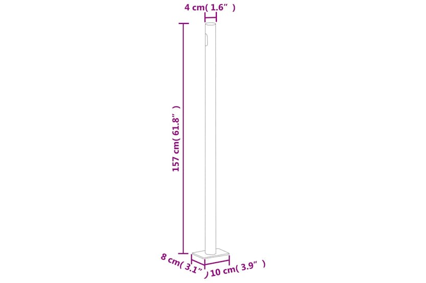 vidaXL 317960 Patio Retractable Side Awning 160x600cm Blue vidaXL 317960 Patio Retractable Side Awning 160x600cm Blue