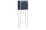 vidaXL 343144 2-tier Storage Rack Over Toilet Blue 56x30x170cm Iron vidaXL 343144 2-tier Storage Rack Over Toilet Blue 56x30x170cm Iron