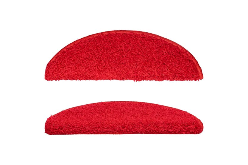 vidaXL 133899 Carpet Stair Treads 15 Pcs Red 56x17x3cm vidaXL 133899 Carpet Stair Treads 15 Pcs Red 56x17x3cm