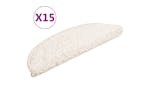 vidaXL 133898 Carpet Stair Treads 15 Pcs White 56x17x3cm vidaXL 133898 Carpet Stair Treads 15 Pcs White 56x17x3cm