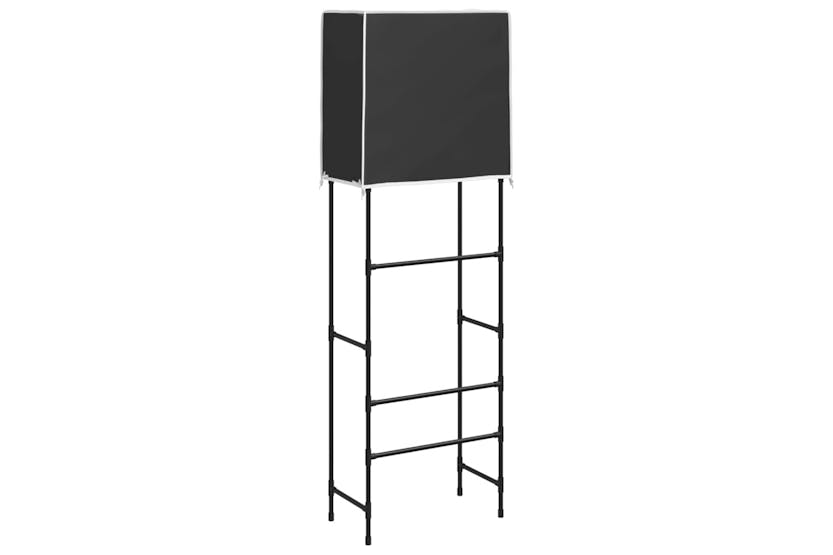 vidaXL 343140 2-tier Storage Rack Over Toilet Black 56x30x170cm Iron vidaXL 343140 2-tier Storage Rack Over Toilet Black 56x30x170cm Iron