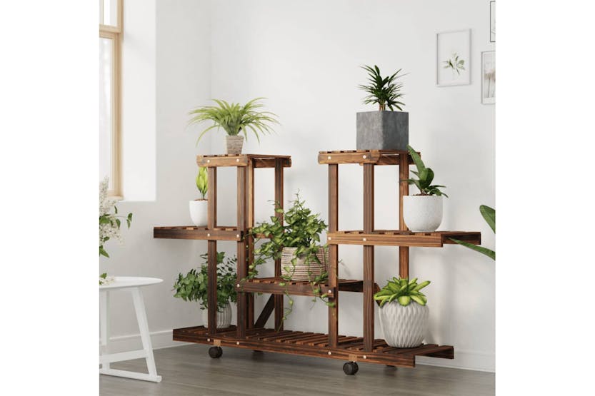 vidaXL 362855 Flower Stand With Wheels 110x25x78cm Solid Wood Fir vidaXL 362855 Flower Stand With Wheels 110x25x78cm Solid Wood Fir