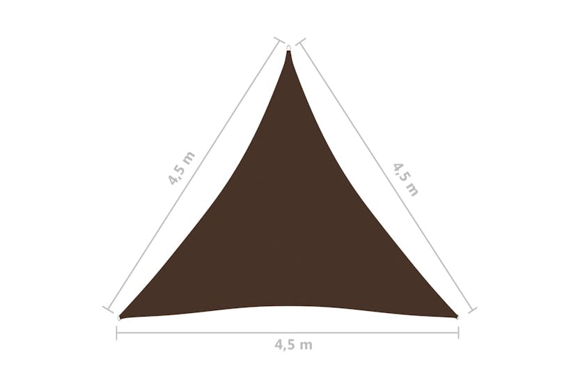 vidaXL 135838 Sunshade Sail Oxford Fabric Triangular 4.5x4.5x4.5 M Brown vidaXL 135838 Sunshade Sail Oxford Fabric Triangular 4.5x4.5x4.5 M Brown